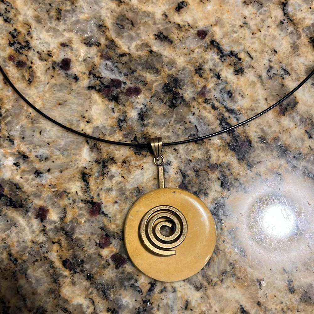 Mustard Yellow Quartz Stone Necklace
